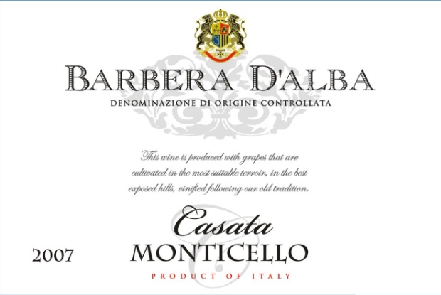 Casata Monticello - Barbera d'Alba 2019 750ml
