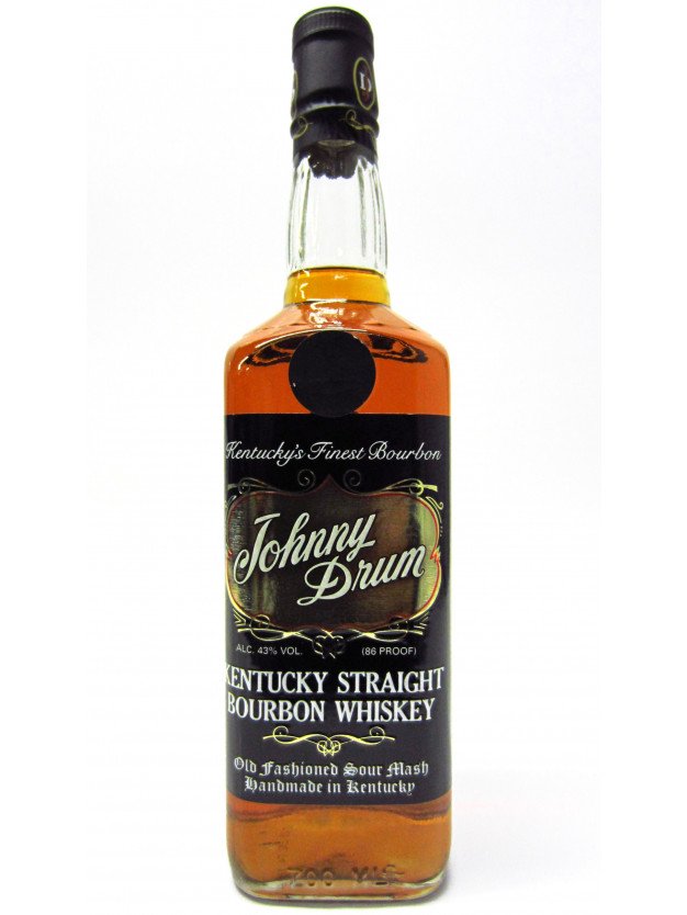 Johnny Drum Black Label Sour Mash Bourbon 4 year old Whiskey 70CL