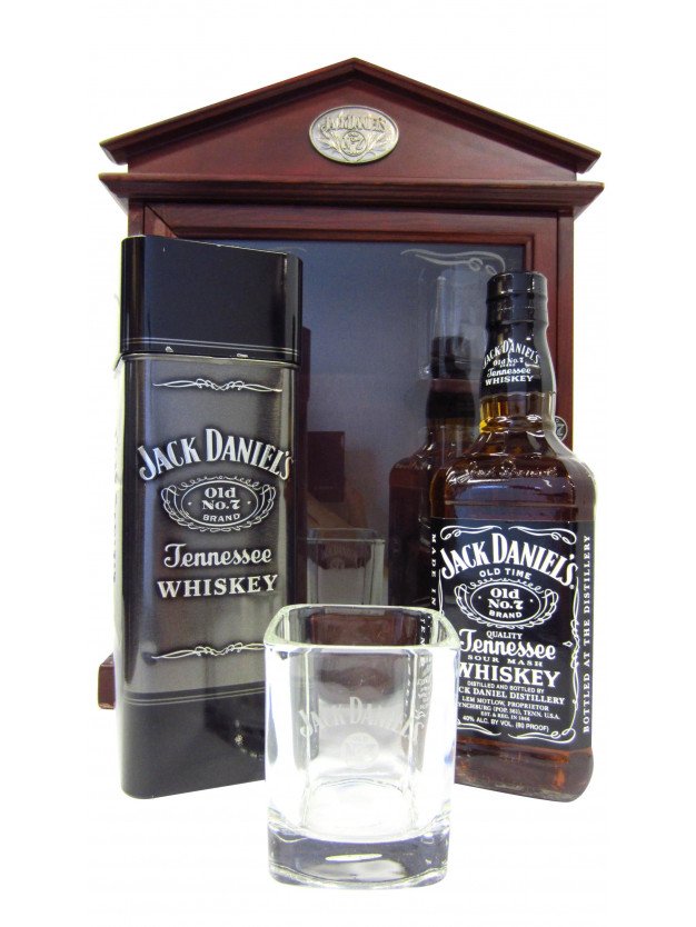 Jack Daniels - Old No. 7 Display Case & 4 x Tumblers Whisky 75CL