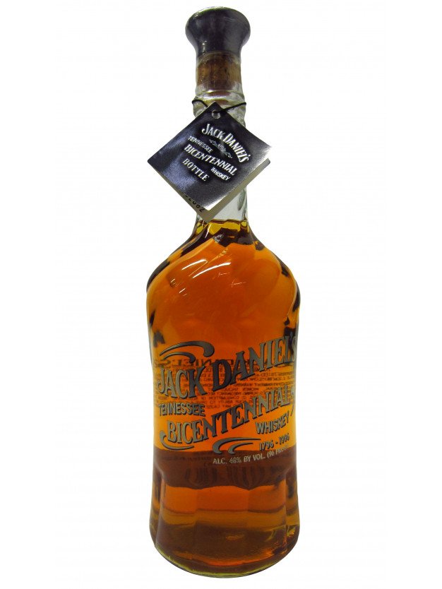 Jack Daniels Bicentennial Tennessee Whiskey. This 750ml Bicentennial bottle, which included a numbered hang tag, was filled with 96 proof