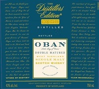 Oban Scotch Single Malt Distillers Edition Vintage 750ml