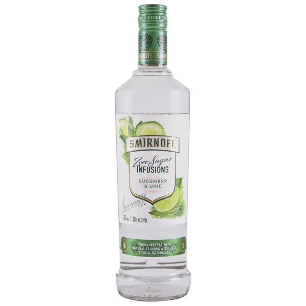 Smirnoff - Zero Sugar Infusions Cucumber & Lime 750ml