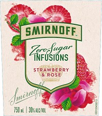 Smirnoff Zero Vodka Strawberry And Rose 750ml