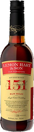 Lemon Hart & Son Rum Overproof 151 750ml