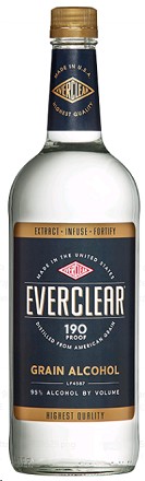 Everclear Grain Alcohol 190@ 1L