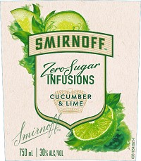 Smirnoff Zero Vodka Cucumber And Lime 750ml