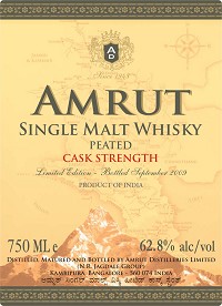 Amrut Whisky Single Malt Peated Cask Strength 750ml