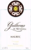 Guillermo De Mendoza Malbec 750ml