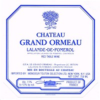 Chateau Grand Ormeau Lalande-de-pomerol 750ml