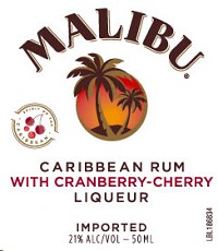 Malibu Rum Cranberry Cherry 1L