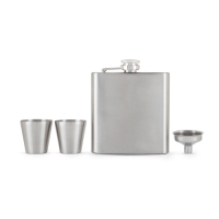 Fiasco Flask And Shot Glass Gift Set by True