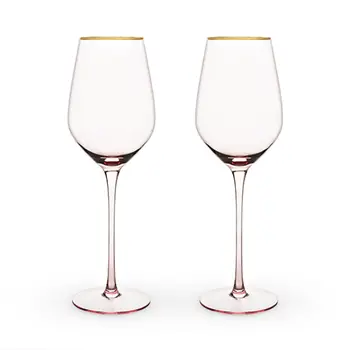 Rose Crystal White Wine Glass Set by Twine