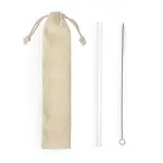 Clear Glass Straw Set by Twine