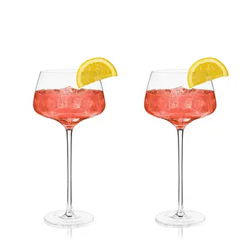 Angled Crystal Amaro Spritz Glasses by Viski