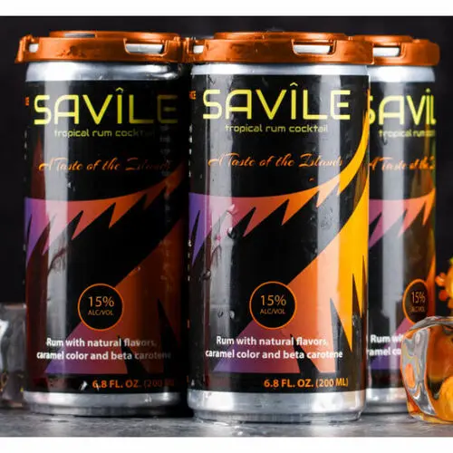 Savile Tropical Rum Cocktail 200ml 4-Pack