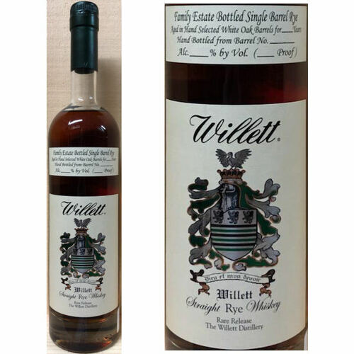 Willett Family Estate 6 Year Old Single Barrel Straight Rye Whiskey 123.2 Proof750ml