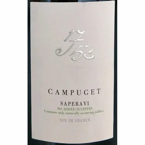 Campuget 1753 Saperavi No Added Sulfites 2018