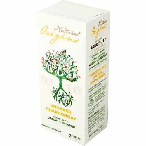 Domaine Bousquet Natural Origins Organic Unoaked Chardonnay Bag-In-Box 3L (Argentina)