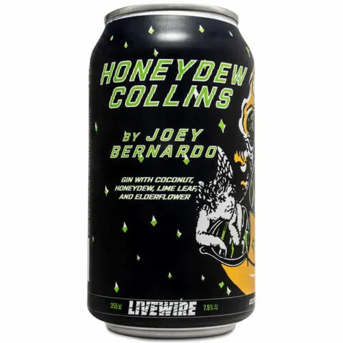 Livewire Honeydew Collins Cocktail 355ml 4-Pack