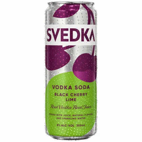 Svedka Black Cherry Lime Vodka Soda 4-Pack 12oz Can