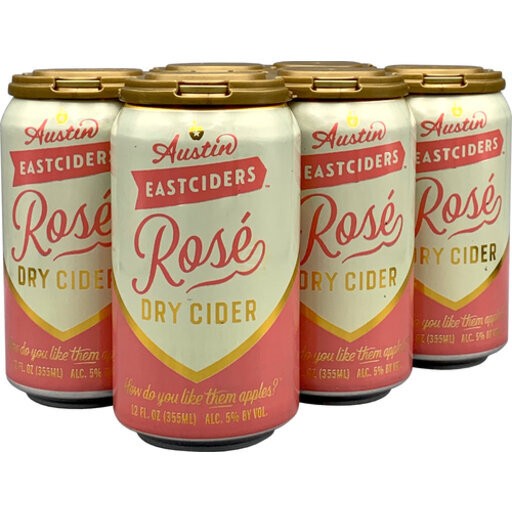 Austin Eastciders Rose Dry Cider (6 pack 12oz cans) Liquor Store Online