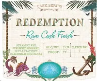 Redemption Rye Whiskey Rum Cask Finish 750ml
