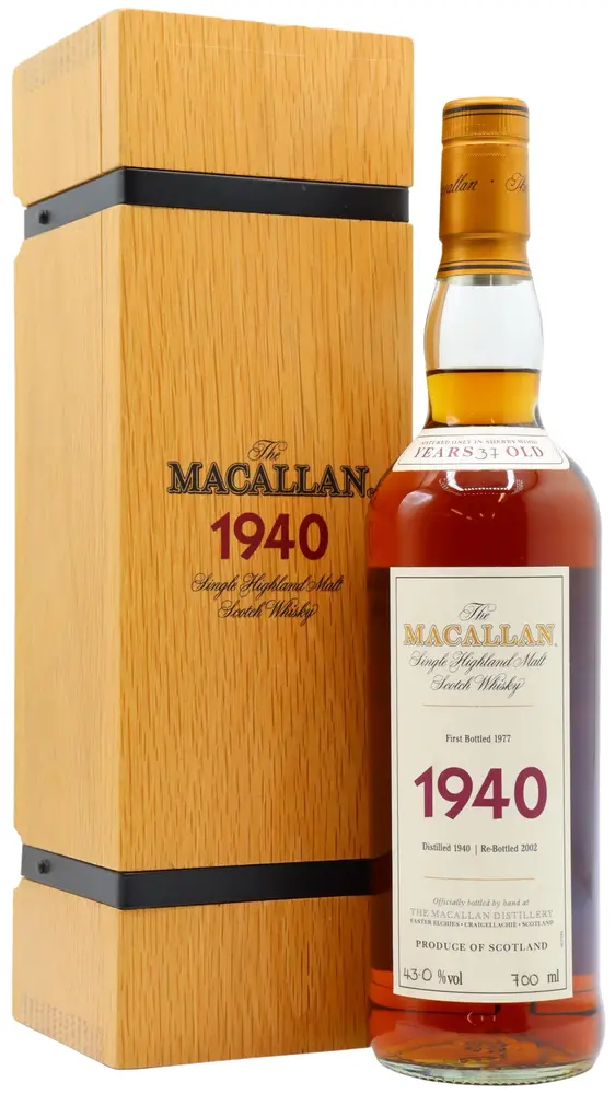 Macallan - Fine & Rare Single Malt Scotch 1940 37 year old Whisky