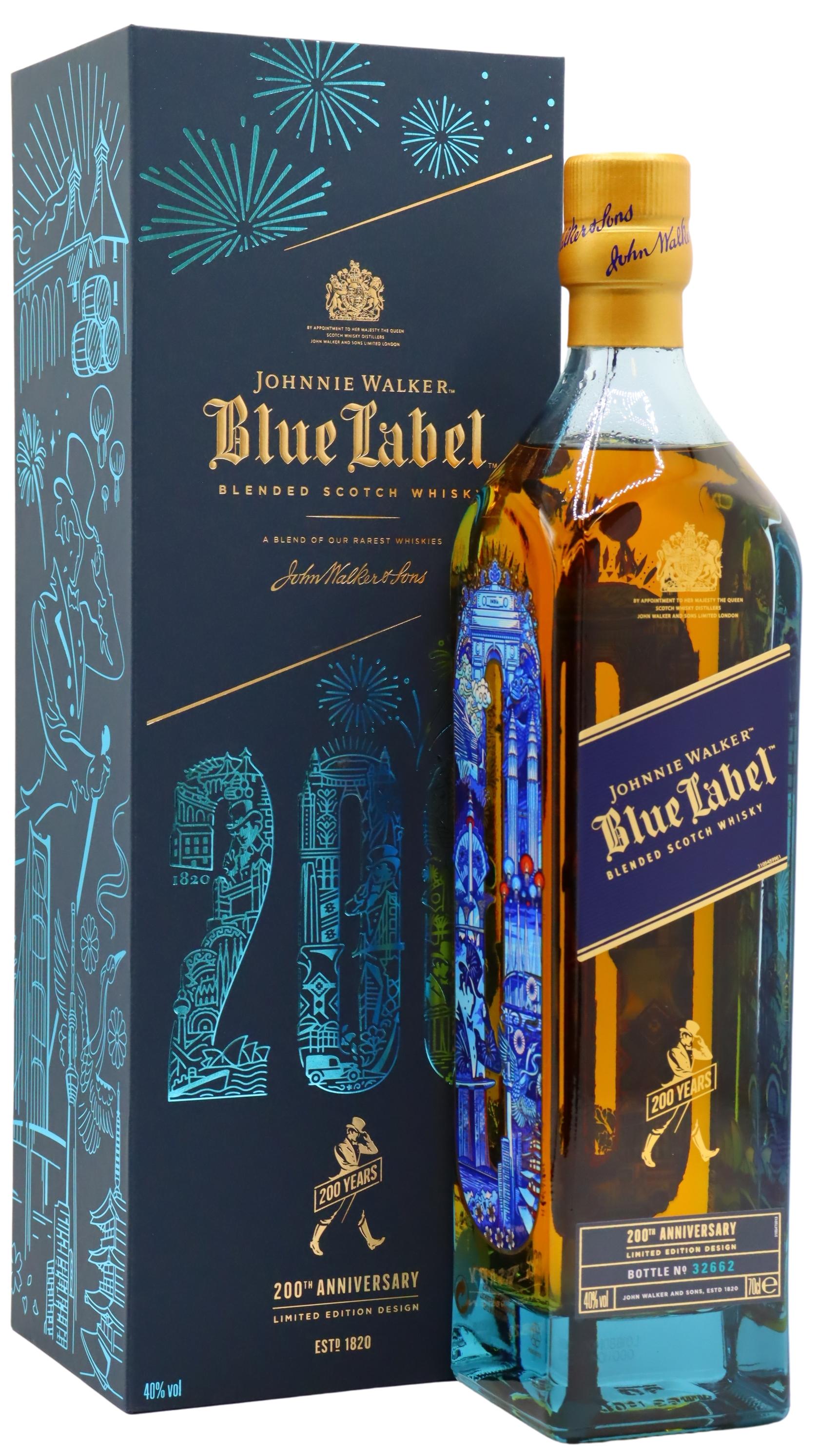 JOHNNIE WALKER BLUE LABEL SCOTCH 750ML - Cork 'N' Bottle