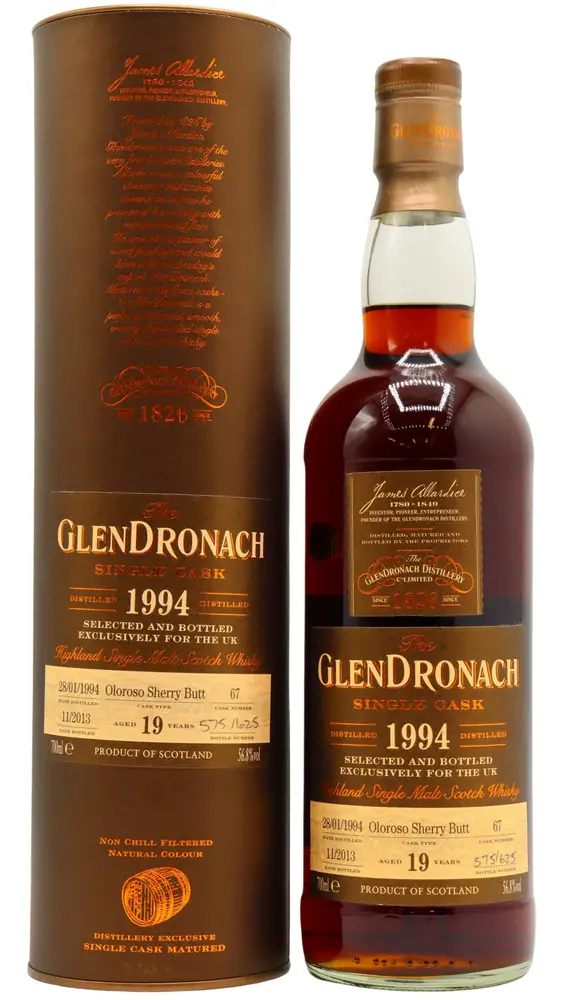 Glendronach - Single Cask #67 1994 19 year old Whisky (UK Exclusive) 70CL