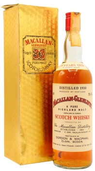 Macallan - Pure Highland Malt 1950 33 year old Whisky 75CL