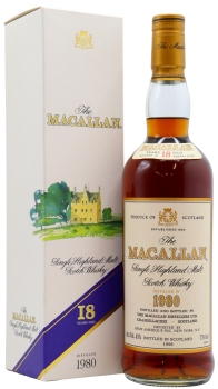 Macallan - Single Highland Malt 1980 18 year old Whisky 75CL