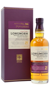 Longmorn - Secret Speyside - Single Malt 25 year old Whisky 70CL