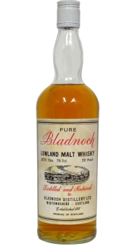 Bladnoch - Pure Lowland Malt (1970's bottling) Whisky