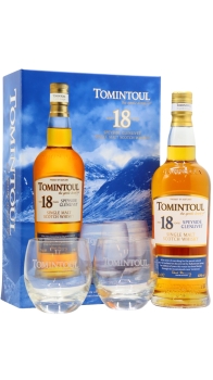 Tomintoul - Glass Pack - Single Malt 18 year old Whisky 70CL