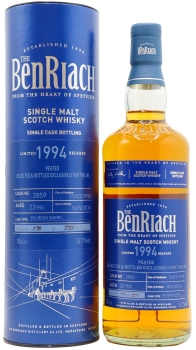 Benriach - Single Cask #2859 (UK Exclusive) 1994 22 year old Whisky 70CL