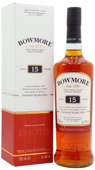 Bowmore - Islay Single Malt 15 year old Whisky 70CL