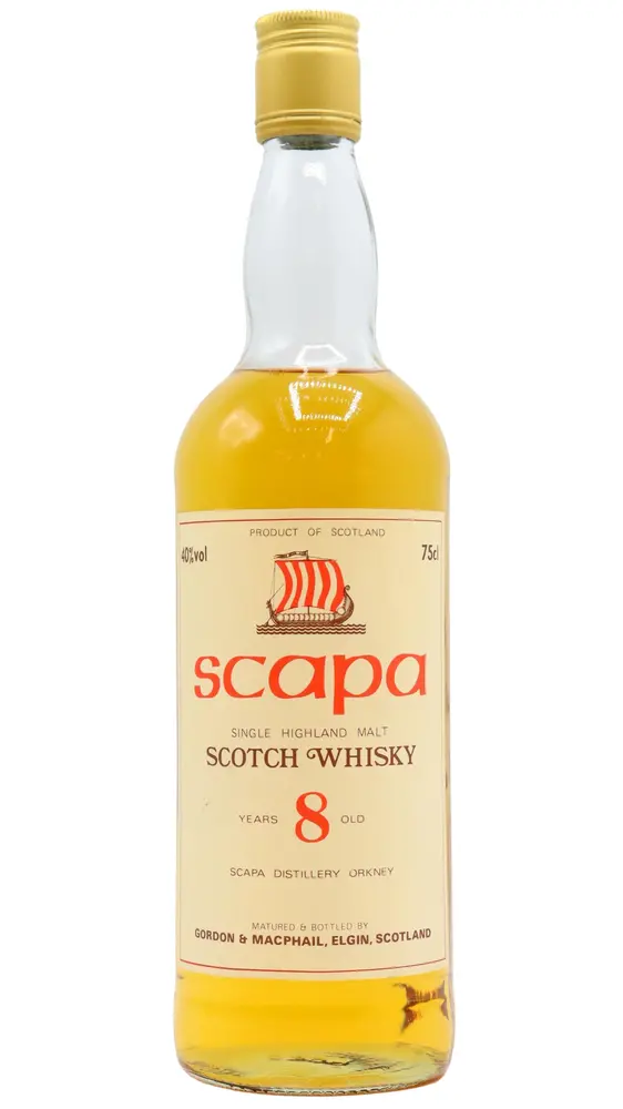 Scapa - Highland Single Malt 8 year old Whisky (1980's Bottling) (75cl) (Unboxed)