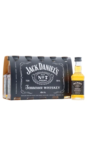 Jack Daniel's - Old No. 7 Tennessee Whiskey 5cl x 10 40% ABV Miniatures- (10 x 5cl)