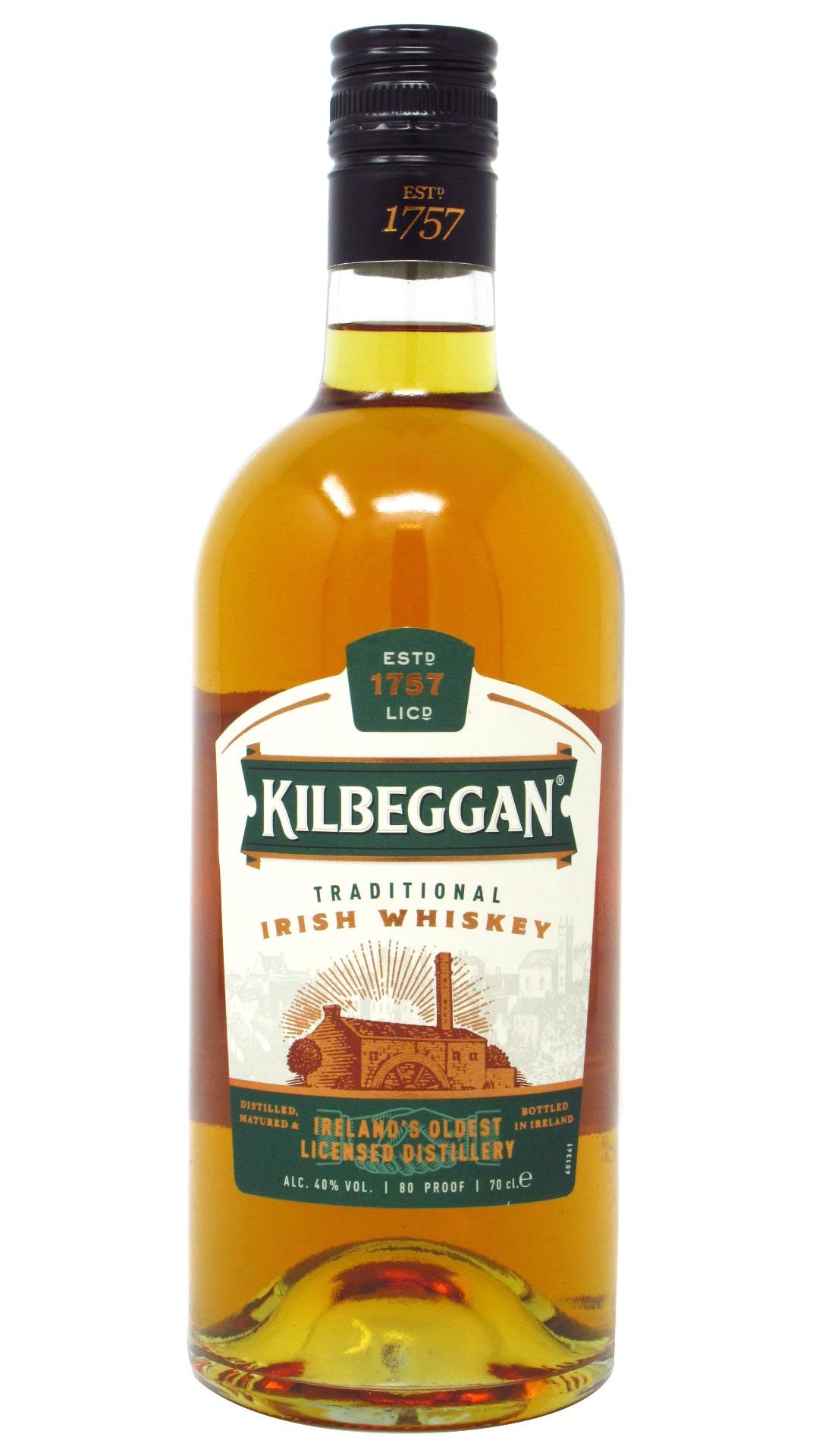 Kilbeggan - Traditional Irish Whiskey 70CL | Whisky Liquor Store