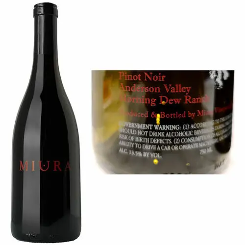Miura Morning Dew Vineyard Anderson Valley Pinot Noir 2016