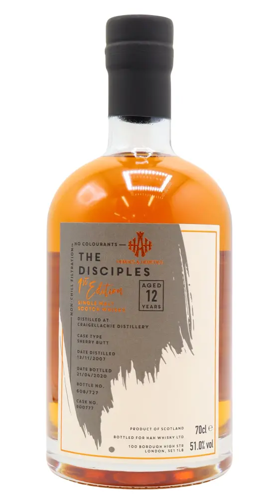 Craigellachie - Heroes & Heretics - The Disciples 1st Edition Single Cask #900777 2007 12 year old Whisky