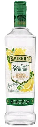 Smirnoff Zero Sugar Vodka Infusions Lemon & Elderflower 750ml