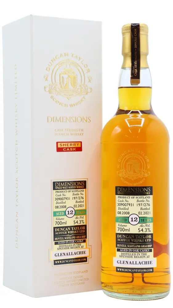 GlenAllachie - Dimensions Single Cask #309007931 2008 12 year old Whisky