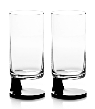 Smoke - Joe Colombo Bicchiere Bibta Highball Glass (Black) (Twin Pack) 33cl