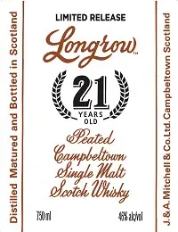 Longrow Scotch Single Malt 21 Year 750ml