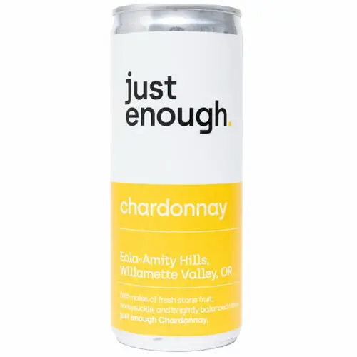 Just Enough Eola-Amity Hills Willamette Chardonnay Oregon 250ml Can