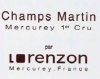Domaine Bruno Lorenzon - Bruno Lorenzon Mercurey 1er Cru Champs Martin ROUGE 2019 (Pre-arrival) 750ml