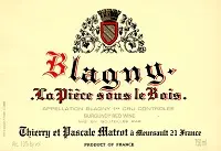 Thierry Et Pascale Matrot Blagny La Piece Sous Le Bois 750ml