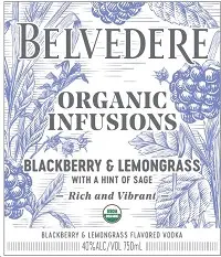 Belvedere Vodka Blackberry & Lemongrass Organic Infusions 750ml