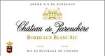 Chateau De Parenchere Bordeaux Blanc Sec 750ml